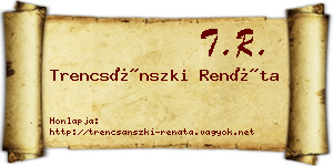 Trencsánszki Renáta névjegykártya